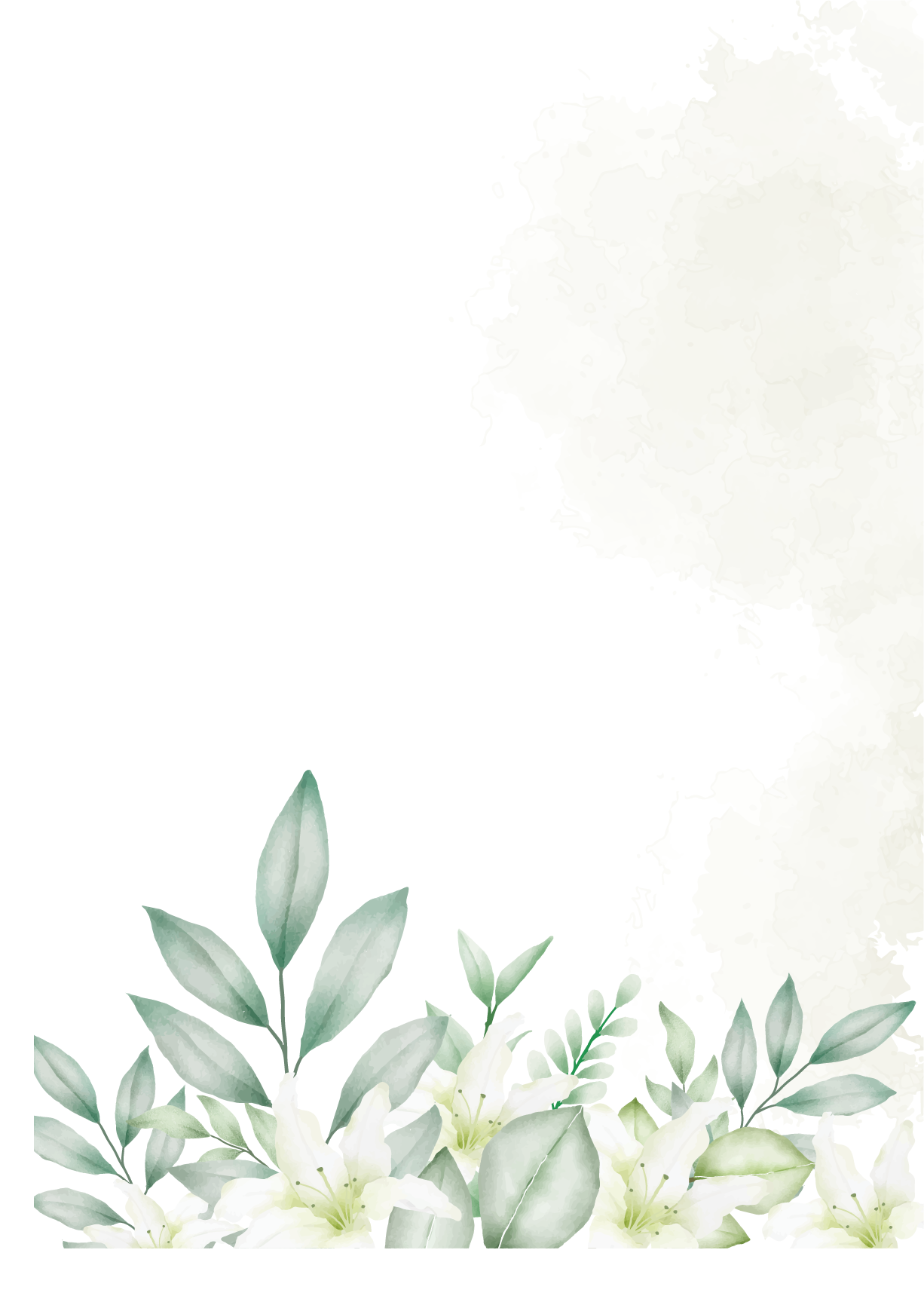 Flores en acuarela decorativas